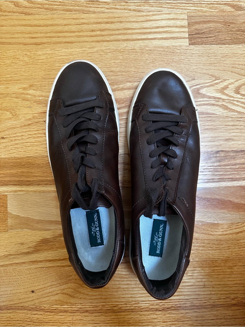 Rodd & Gunn Men's Shot Gunner Dark Brown Leather Sneakers size 44